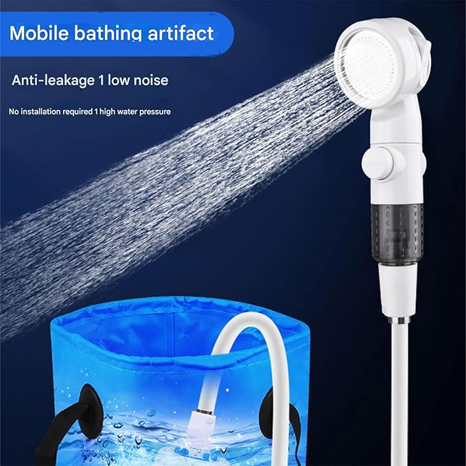 Pack of 2 Wireless Rechargeable Portable Shower Uprgades for Outdoor Camping Bathing Pet &amp Garden Watering