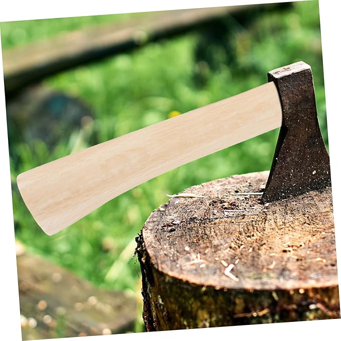 BESPORTBLE 2-Piece Wooden Handle Replacement for Hatchet and Axe Sturdy Oak Wood Grip for Wood Chopping and Outdoor Use