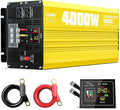 XWJNE 4000W Pure Sine Wave Power Inverter 24V DC to 120V AC Converter with LED Display and Remote Controller for Home RV Truck Off-Grid Solar Power