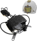 Tactical Helmet Battery Pouch Battery Storage Holder Pack with Hook and Loop Counterweight Bag for Airsoft Helmet