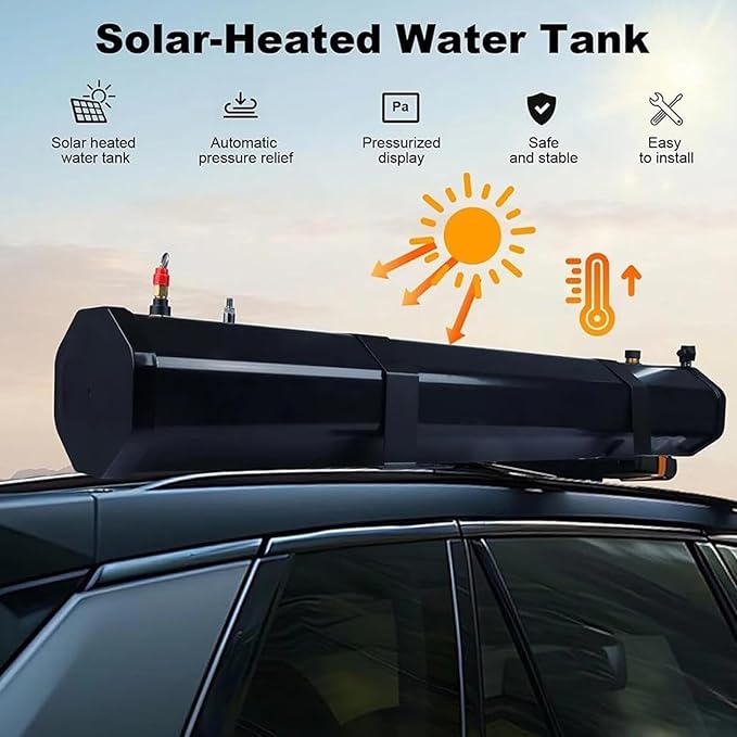 Road Camping Shower Pressurized Water Tankwith Storage Bag Device for Overlanding Water Store Outdoors Activities Compatible