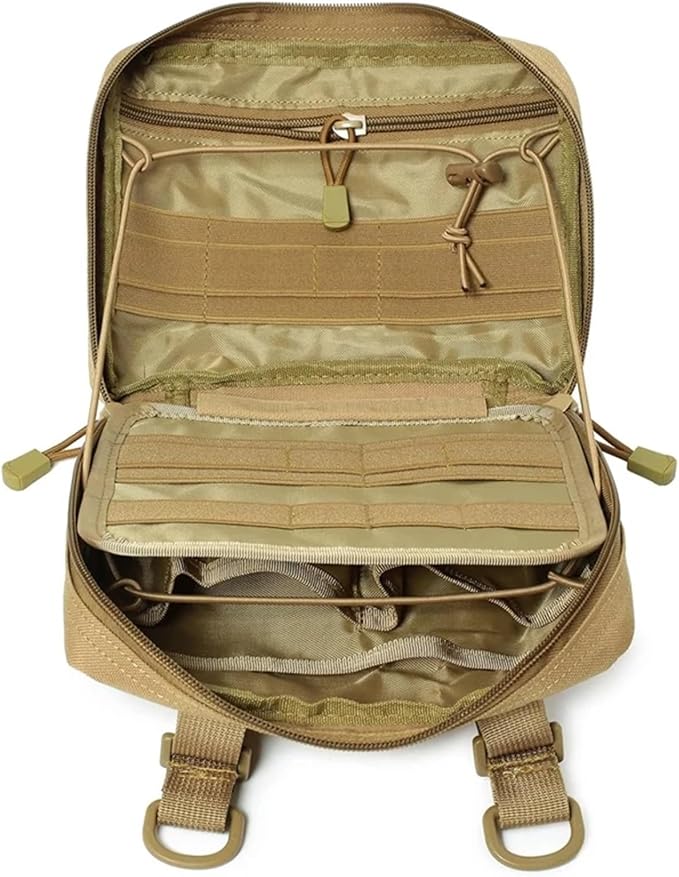 Tactical Molle Admin Pouch Multi-Purpose Laser-Cut Utility Pouch Modular Organizer Tool Pouch Bag(CP)