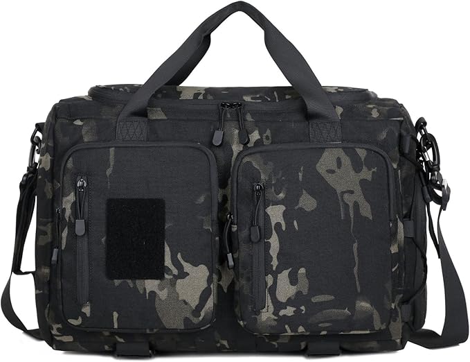 Tactical Backpack Military Molle Hiking 36-55LTriple Bag Army Fan Outdoor Hiking Rucksack Shoulder Bag Black Camouflage