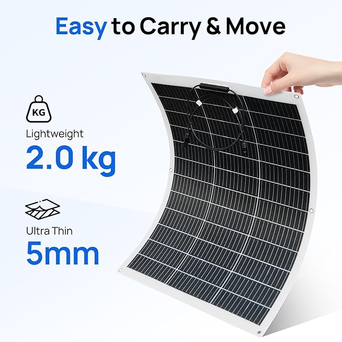 ECO-WORTHY 260Watt 12Volt Flexible Solar Panel Kit for Off Grid Home RV Boat and Uneven Surfaces:2pcs 130W Mono Solar Panel + 30A 12V Charger Controller + Solar Cable + Tray Cable + Y Branch