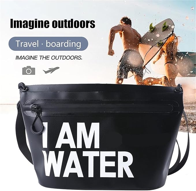 Waterproof Dry Bag Waterproof Swimming Bag Drifting Diving Shoulder Waist Pack Bag Underwater Mobile Phone Bags for Beach Boating Water Sports for SwimmingBoating(Black Thickened)