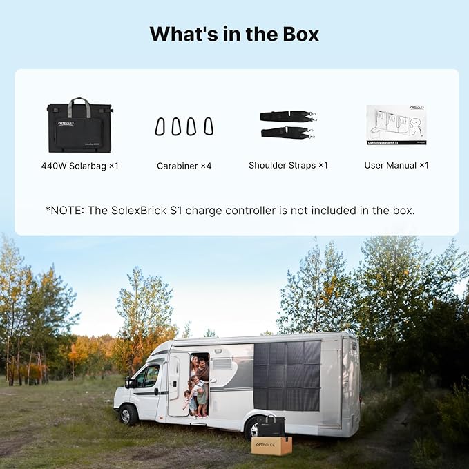 440W Portable Solar Panel 17.2lbs Foldable SolarBag Splits 2×220W Solar Blanket 25% High Efficiency Lightweight Solar Panel Charger for Camping RV SUV Marine Off Grid