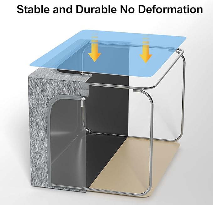 GoMaihe Clothes Storage Bin with Metal Frame 55L &amp 40L 6-Pack