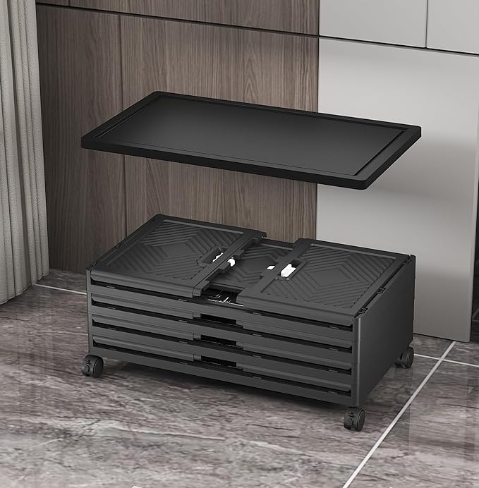 UAMFURI additional Extra Large Lids for UAMFURI 160/165QT storage bins1-pcs Lids only（19.7''W*12.4''D） (Black-2pcs 52QT/48QT)