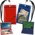 StoreSMART - Fisherman &amp Boating Wallet Set - 2 Plastic Zippered Wallets w/Lanyards 2 Plastic Folding Card Holders