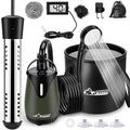 Upgraded Portable Shower for Camping with Heater Rechargeable Camping Shower with Intelligent LED Display 5 Gal Foldable Bucket 4 Spray Modes Portable Shower for Travel Pet Bath Car Washing