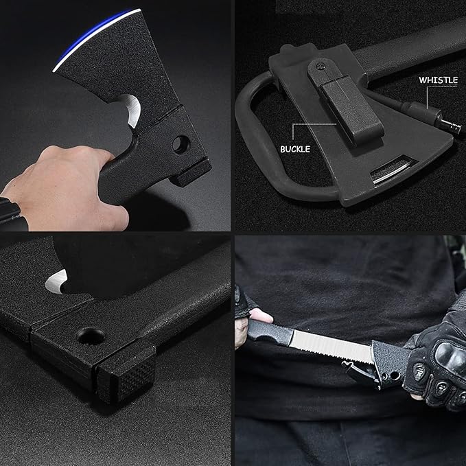 Outdoors Tactical Engineer Axes Multifunctional Outdoor Axe Camping Artillery Fire Rescue Hammer Hiking Tools