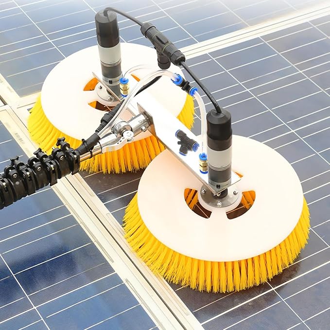 110V-240V Solar Panel Cleaning Rotating BrushPhotovoltaic and Solar Panels Water Fed Brush Electric Spin Scrubber for Window GlassSolar Panel7M