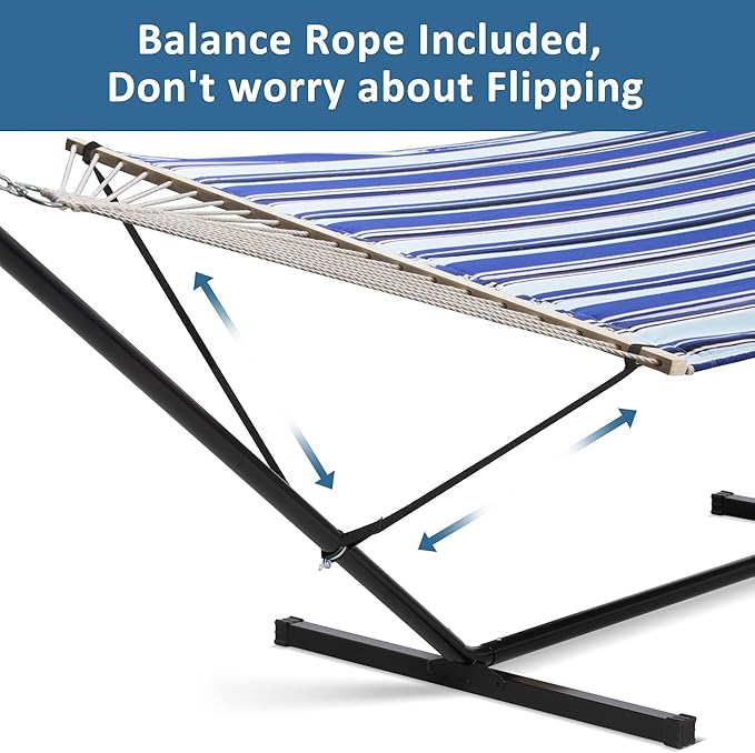 SUNCREAT Hammocks Portable Hammock with Stand 475lbs Capacity Hammock Storage Bag Heavy Duty Hammock Handbag