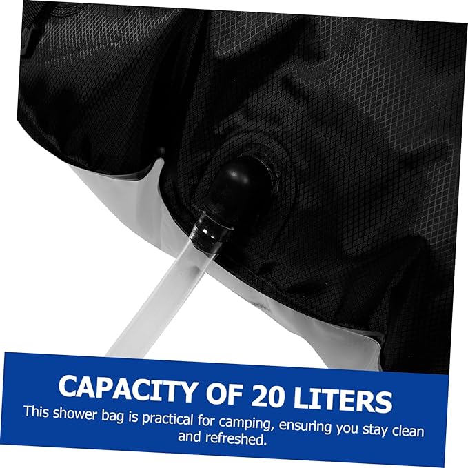 Solar Camping Shower Bag Removable Hose and Off Switchable Shower Portable Outdoor for Hiking Beach and Other Activities