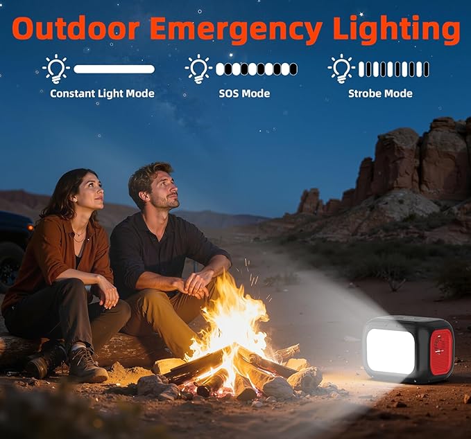 ENOFLO Portable Power Station 300W 228Wh Solar Generator with 110V Pure Sine Wave AC Outlet Backup Lithium Battery Generator for CPAP Outdoor RV Camping Emergency Home Use