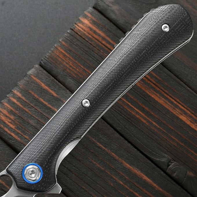 Sitivien ST145 Folding Pocket Knife14C28N Steel BladeG10 Handle EDC Tool Knife for Outdoor SurvivalCampingHikingHunting(Black) …
