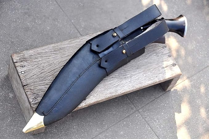13 Blade Gorkha Traditional Historic Kukri - Khukuri Tactical Survival Camping Tool - High Carbon Steel Blade Knife with Leather Sheath