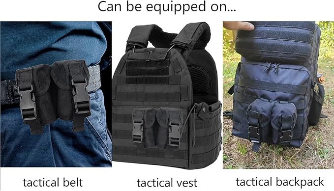 Tactical Pouch Double Frag Grenade Pack Molle Everyday Carry Tool Bag Accessory Pouch Shooting Hunting Airsoft Equipment