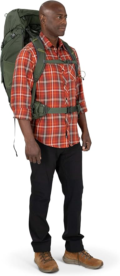Osprey Kestrel 58L Men's Backpacking Backpack Bonsai Green L/XL