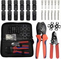 Solar PV Panel Crimping Tool Kit with 6 Pairs Solar Connectors Iron Wire Cable Cutter Solar Spanner Wrenches Solar Connector Crimper Works for AWG10-142.5/4/6mm²