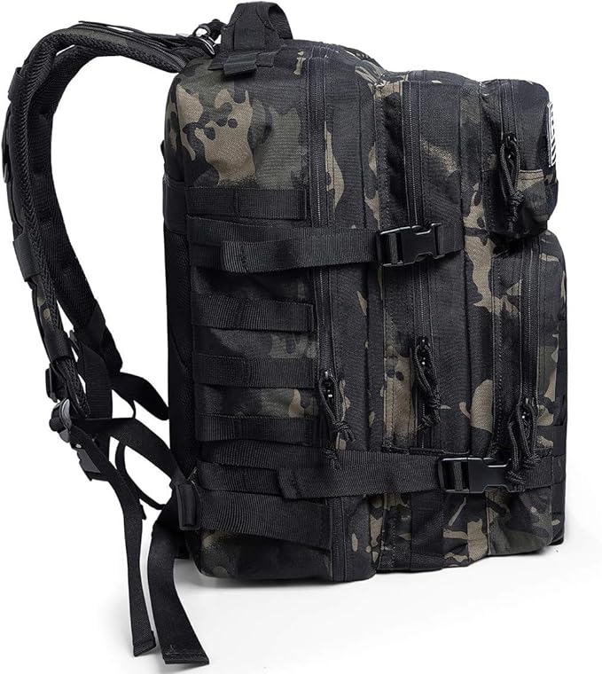 50L Tactical Backpack Training Gym Fitness Bag Outdoor Hiking Camping Army Molle Backpacks for Men Travel (CP)