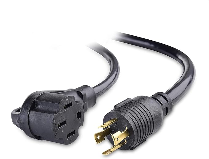 Cable Matters 4 Prong 50 AMP to 30 AMP Generator Adapter (30A to 50A RV Adapter Generator Cord) - 1.5 Feet (NEMA L14-30P to 14-50R)