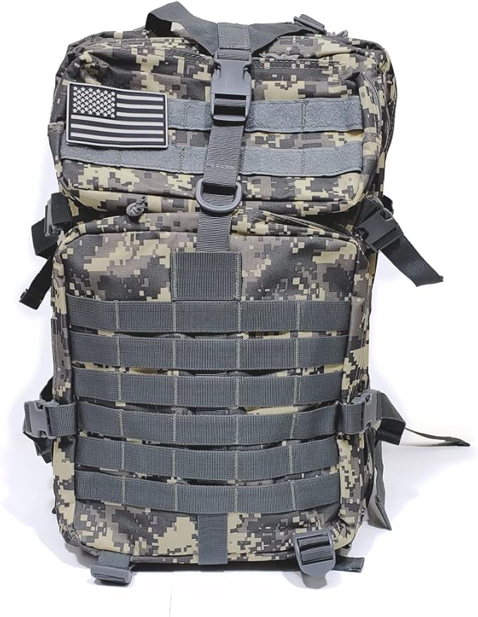Bug Out Bag Backpack - 50L Tactical Backpack - Great for Survival Essentials (Digital Camo)