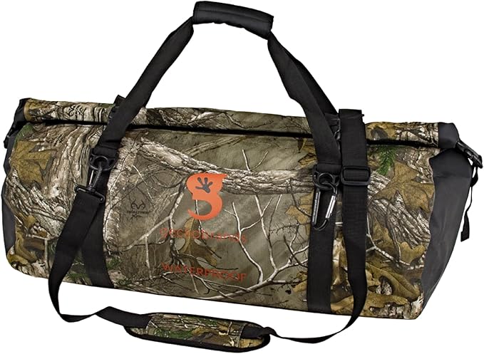 geckobrands Waterproof 50L PVC Duffel – Durable Roll Top Bag for Extreme Conditions