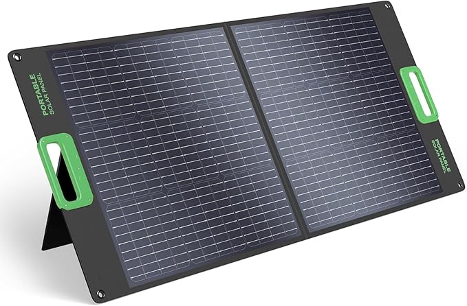 100W Portable Solar Panel for Power Station Generator 23.5% High Efficiency ETFE 18V Foldable Solar Charger for Outdoor Camping RV Offgrid