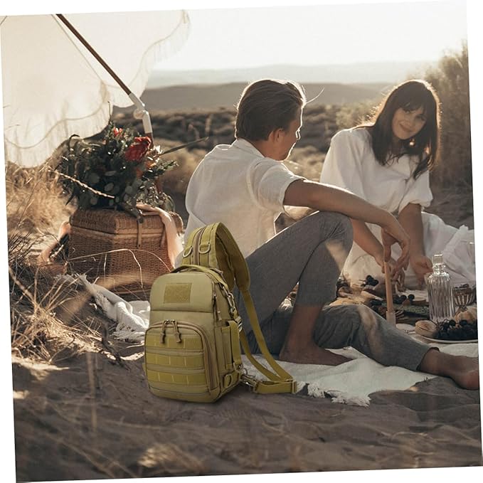 Happyyami Large Capacity Camouflage Backpack for Men Outdoor Camping Gear Multi-purpose Hiking and Fishing Shoulder Bag Durable Dual-strap Design for Adventurers