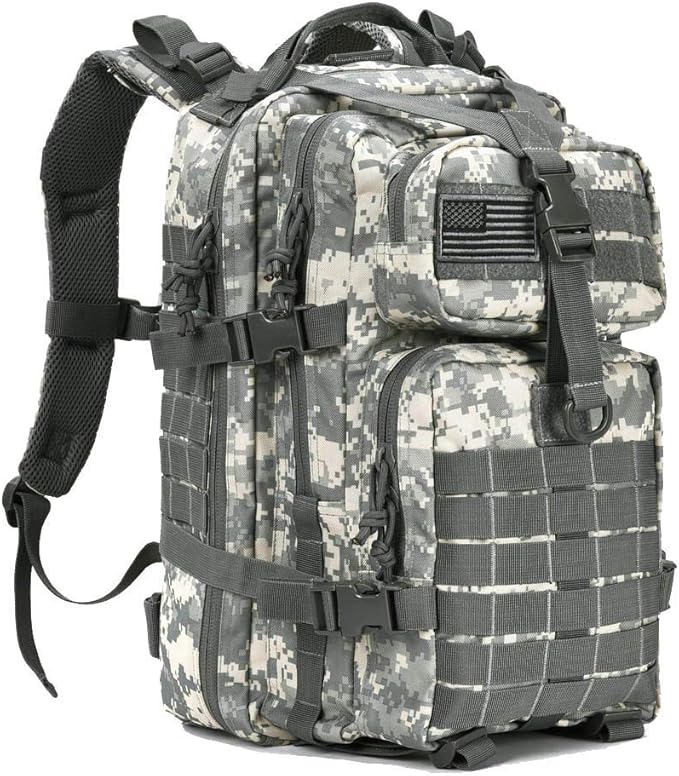 REEBOW GEAR Military Tactical Backpack for Men Large 34L Army 3 Day Assault Pack Molle Bag Backpacks (34L Camouflage ACU)