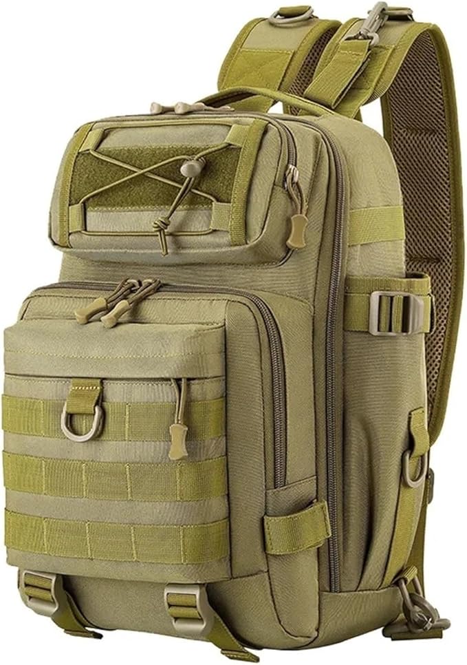 Fishing Backpacks Tactical Travel Backpack Bag Sling Bag Outdoor Hiking Camping Hunting Backpack(Green)