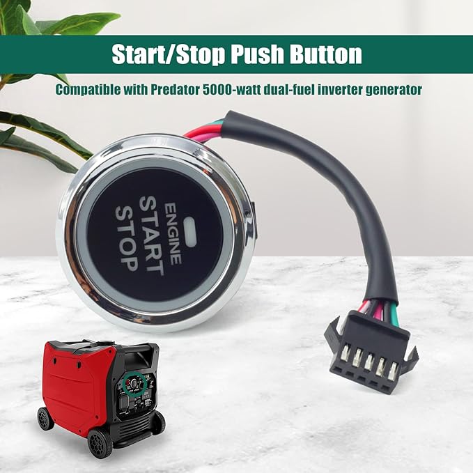 YUXIVCNE 71367 Engine Start/Stop Push Button Replacement for Predator 5000 Watt Dual Fuel Super Quiet Inverter Generator Replace 70143