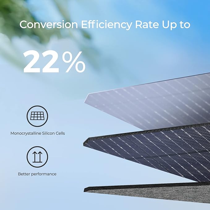 Renogy E Flex 120 Watt Foldable Solar Panel with Adjustable Kickstand and Integrated Carry Handles for Road Trip Camping RV and Fishing