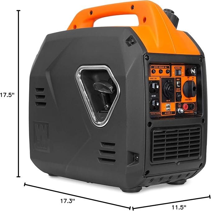 WEN Super Quiet 2350-Watt Portable Inverter Generator with Fuel Shut Off Gasoline Power Ultra Lightweight (56235i) Black
