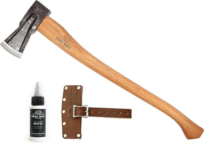 1844 Helko Werk Germany Traditional Spaltaxt - German Splitting Axe Made in Germany Wood Splitter and Wood Splitting Axe Midsize Medium Splitting Axe - Head 4.5 lbs Handle 28 in. (Spaltaxt) #13582