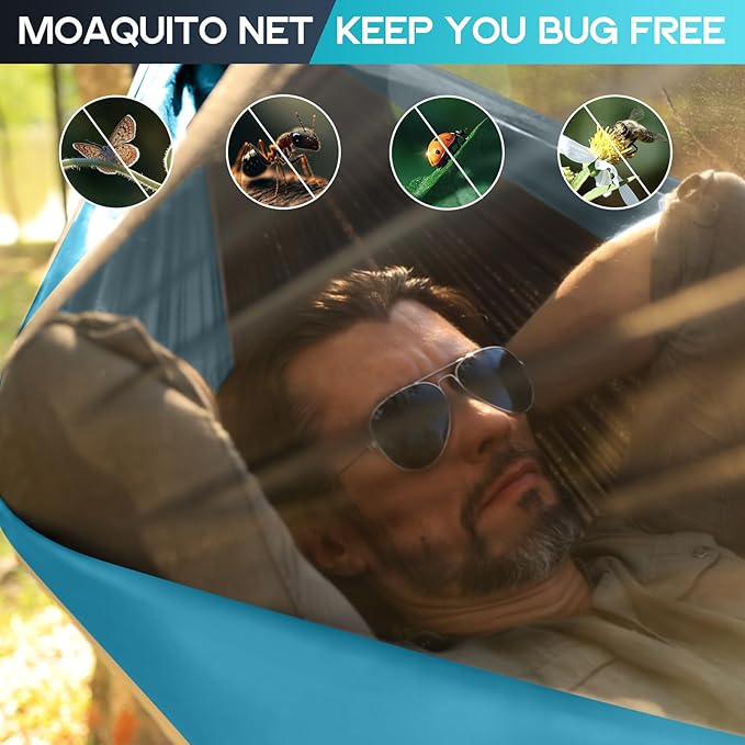 Camping Hammock Mosquito NetDouble &amp Single Portable Hammocks Hammocks with 2 Tree StrapsHammock Tent for Travel CampingCamping Accessories for Indoor Outdoor Hiking Backpacking Backyard Beach