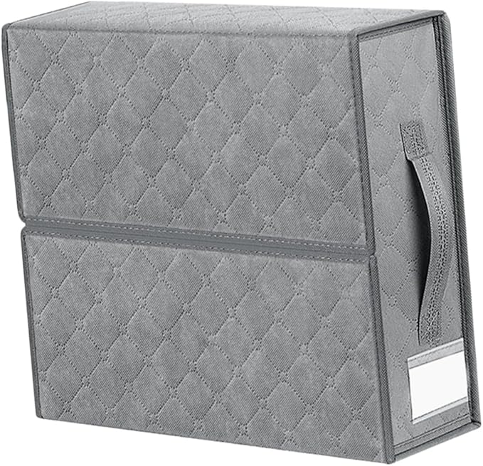 Bedding Organizer Storage Bin Foldable Container for Blankets and Design Elegant Cover for Closets and Dorm Rooms Capacity Storage