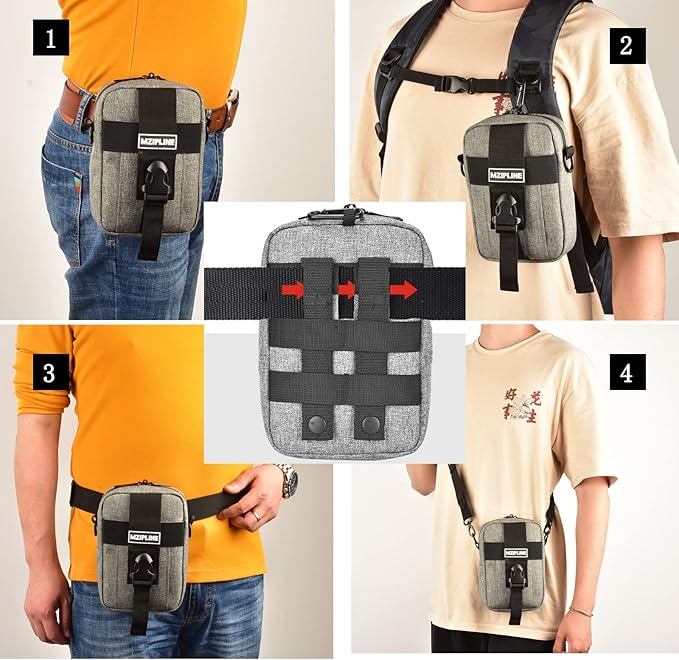 Tactical Bag- Smell Proof -Crossbody Sling Shoulder Bags with Carbon Lining for Man