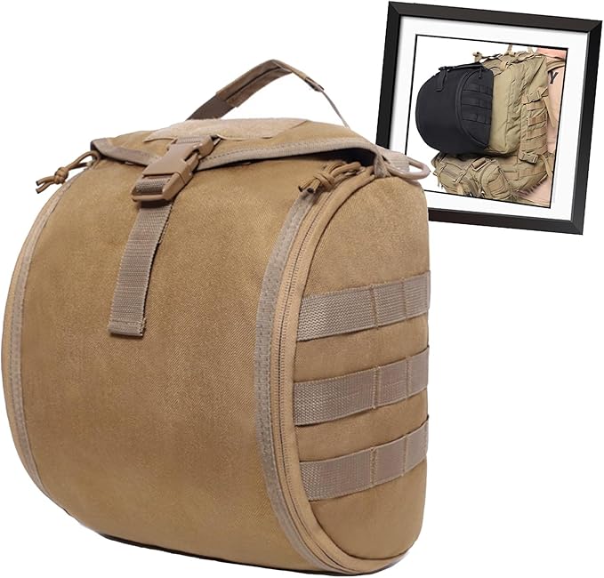 1000D Nylon Tactical Helmet Bag MOLLE Compatible Waterproof Storage Pouch Helmet Organizer for Airsoft