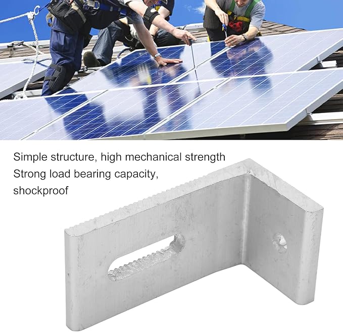 10-Pack Heavy-Duty Aluminum Alloy L-Foot Solar Mounts Photovoltaic Panel Mounting Bracket Photovoltaic Mount Waterproof Solar Panel Bracket for Roof PV System