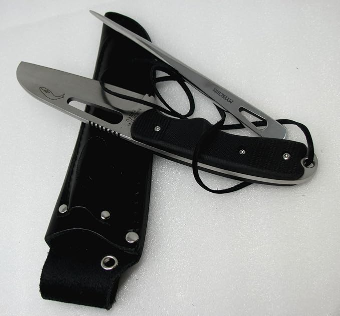 Myerchin Knives Tested at Sea Pro G10 Offshore System Knife Marlinspike Leather Sheath Rigging Tool System B100 Bonus Leather Lanyard Strap
