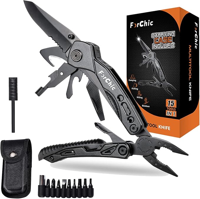 15 in 1 Multitool Pliers Gifts for Men White Elephant Gifts for Adults Stocking Stuffers for Men Christmas Gift for Dad Him Husband Boyfriend Grandpa