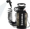 SUN NINJA Portable Shower Camping Shower with 7 Mode Shower Head Neoprene Cover Helps Keep Water Warm High Pressure Hose Easy to Carry