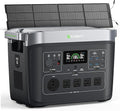 GROWATT Portable Power Station with 200W Solar PanelBlack Infinity 2000 Electric Solar Generator2048Wh LifePO4 Battery 2200W AC Output for Home Use Outdoor Camping RVs and Emergency Backup