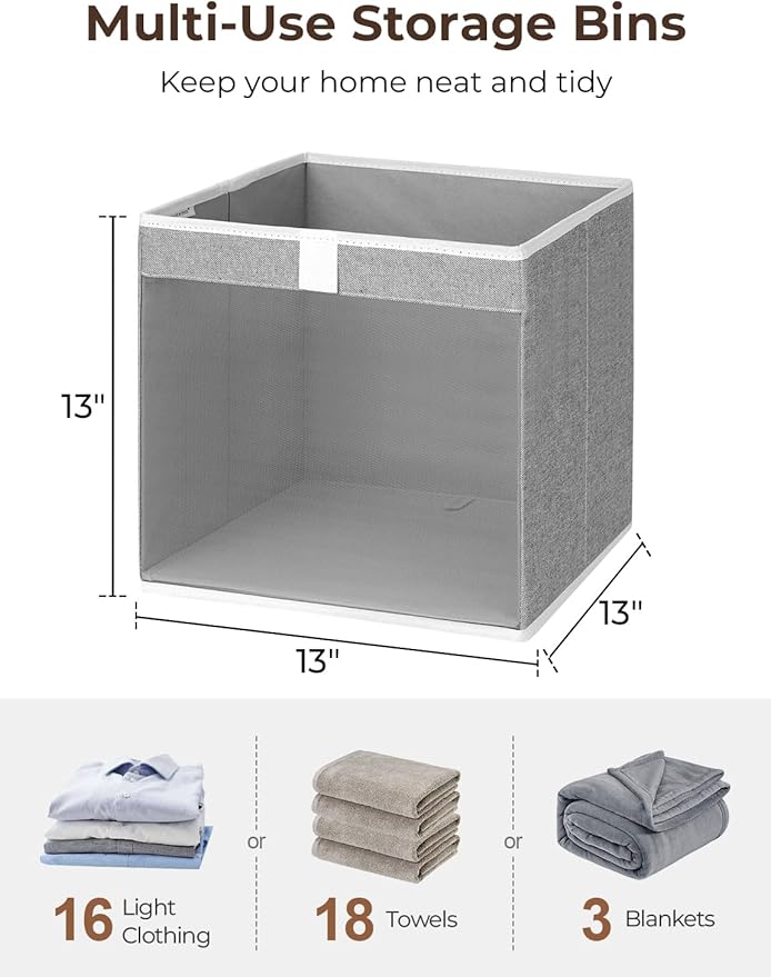 StorageWorks Closet Storage Bin with 13x13 Storage Cubes