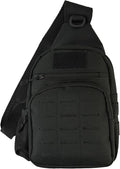 Tactical Crossbody Bag With Water Bottle Holder MOLLE Sling Pack EDC Tool Handbag for Men for Travel Daily Commute