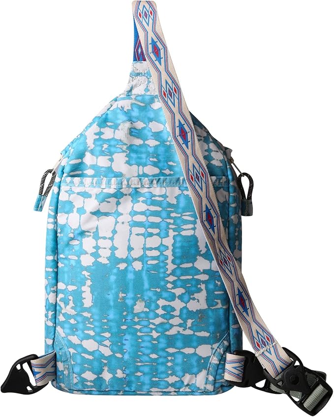 KAVU Yoho Sling Rucksack Semi Padded Water Resistant Double Sided Mini Backpack - Ripple Tie Dye