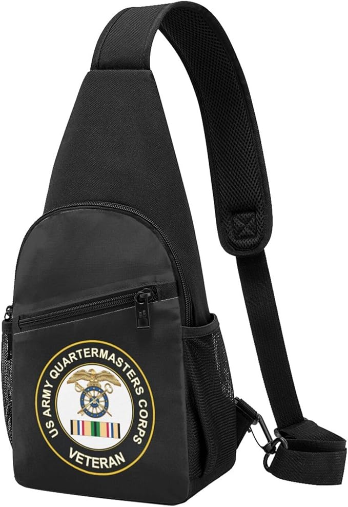 US Army Quartermaster Corps Gulf War Veteran Chest Pack Leisure Shoulder Crossbody Chest Bag