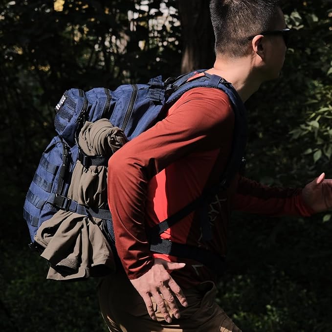 45L Tactical Backpack for Men Women Military Assault Pack with MOLLE Large 3 Day Bug Out Bag for Hiking Camping